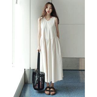 Sleeveless Cotton Long Dress