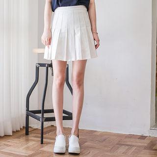Pleated A-line Mini Skort