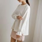 Bishop-sleeve Boxy-fit T-shirt