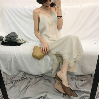 Lace Trim Spaghetti-strap Dress