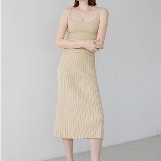 Set: Knit Camisole + Knit Skirt