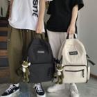 Frog Charm Nylon Backpack