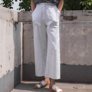 Band-wait Linen Pants