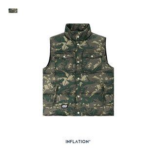 Camouflage Stand-collar Down Vest