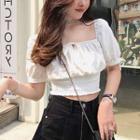 Square Neck Cropped Top