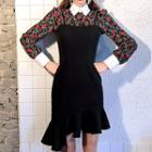 Spaghetti-strap Asymmetric-hem Mermaid Dress