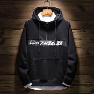 Half Zip Drawstring Hoodie