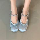 Rhinestone Ribbon Mary Jane Shoes