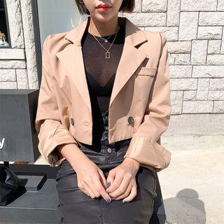 Cropped Double-breasted Blazer