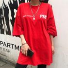 Palmtree And Soda Lettering Oversized T-shirt Vol.17
