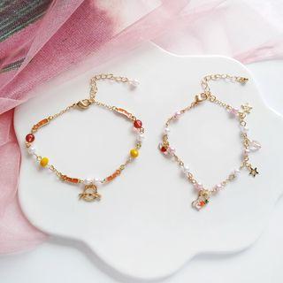 Faux Pearl Alloy Animal Bracelet