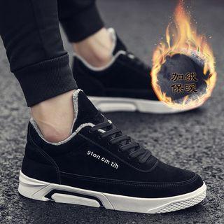 Embroidery Fleece-lining Sneakers