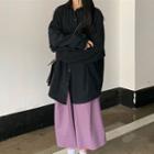 Cargo Shirt Jacket / Midi A-line Skirt