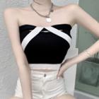 Two-tone Cropped Tube Top