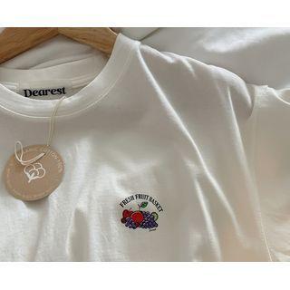 [dearest] Letter Illustrated T-shirt Ivory - One Size