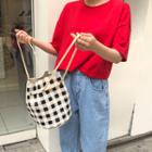 Drop-shoulder Cropped Boxy T-shirt