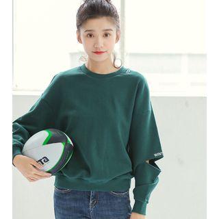 Embroidered Cut Out Sweatshirt