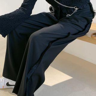 Frayed Wide Leg Pants