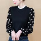 Mock Two-piece Patterned Knit Top