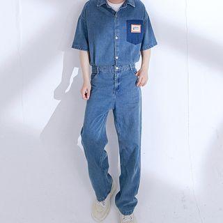 Short Sleeve Cargo Jumpsuit