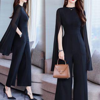 Cape-sleeve Jumpsuit