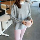 Crew-neck Faux-pearl Napped T-shirt