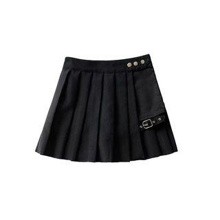 Mock Two-piece Pleated Skirt