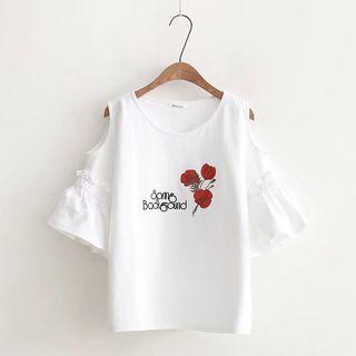 Frilled Embroidery Top