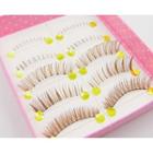 Set: 3 Pairs Upper False Eyelashes + 2 Pairs Lower False Eyelashes (brown) 5 Pairs (3 Top + 2 Bottom)