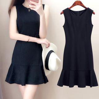 Sleeveless Drop-waist Mini Dress