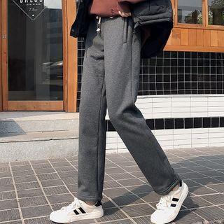 High-waist Drawstring-waist Sweatpants