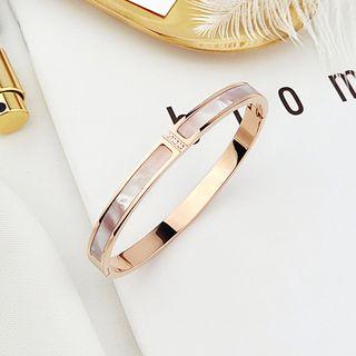 Stainless Steel Scallop Bangle S3064 - Scallop Bangle - One Size