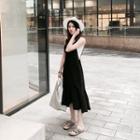 Spaghetti-strap Ruffle-hem Jumper Dress