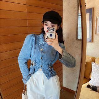 Denim Crop Blouse