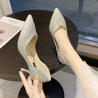 Glitter Rhinestone High Heel Pumps