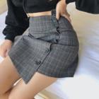 Check Asymmetric A-line Skirt
