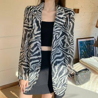 Zebra Printed Blazer