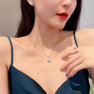 Rhinestone Necklace / Stud Earring / Ring