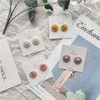Contrast Color Circle Earrings
