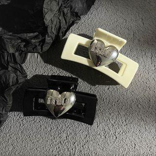 Heart Rhinestone Hair Clamp