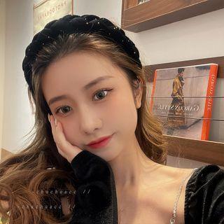 Fabric Face Wash Headband 1 Pc - Black - One Size
