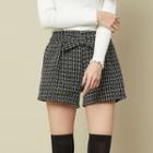 Bow Accent Shorts Black - One Size