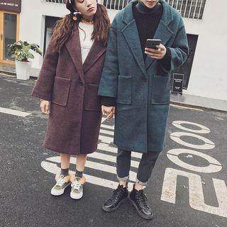 Couple Matching Notch Lapel Single-button Coat