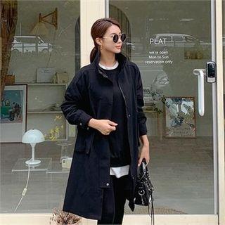 Funnel-neck Flap-pocket Parka
