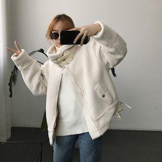 Fleece Zip Biker Jacket