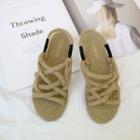 Strappy Rope Espadrille Flat Sandals