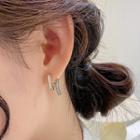 Glaze Alloy Earring 1 Pair - Gold & Beige - One Size