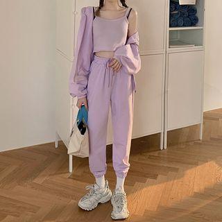 Zip-up Hoodie / Camisole Top / Jogger Pants