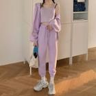 Zip-up Hoodie / Camisole Top / Jogger Pants