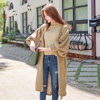 Balloon-sleeve Long M Lange Cardigan